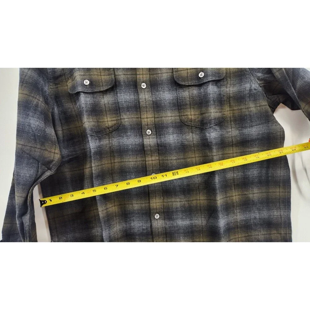 NWT Flag & Anthem Men's XL Olive Shelton Long Sleeve Double Pocket Flannel Shirt